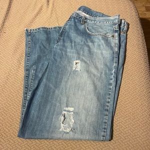 Men's Vintage Lucky Brand Wide Leg Jeans Size 38 x 32 Distressed Made in U.S.A